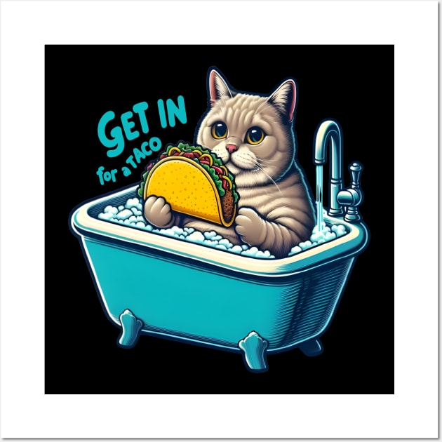 The Feline Taco Soak Wall Art by coollooks